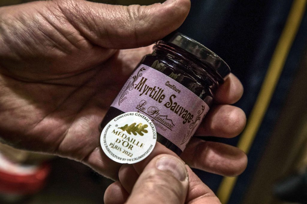 confiture de myrtille sauvage plantivore artisanat