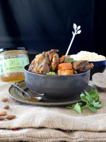 tajine agneau confiture de marmottier et légumes d'automne