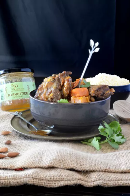 tajine agneau confiture de marmottier et légumes d'automne