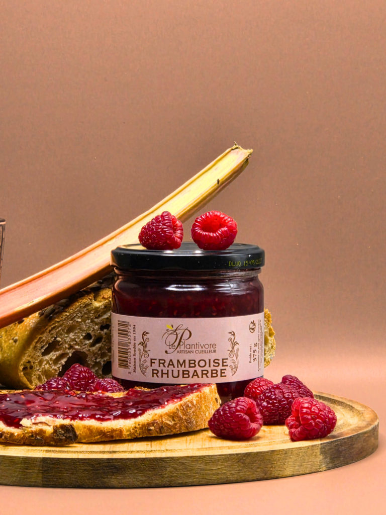 confiture artisanale de framboise rhubarbe plantivore queyras hautes alpes
