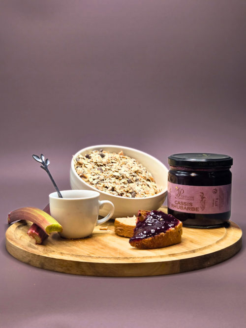 Confiture artisanale Cassis Rhubarbe hautes alpes plantivore artisan