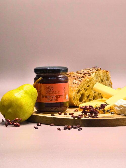 Confiture d'Épine-Vinette et Poire artisanale queyras plantivore