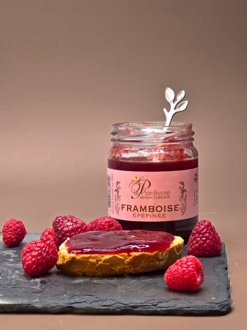 confiture de framboisée épépinée artisanale française plantivore hautes alpes
