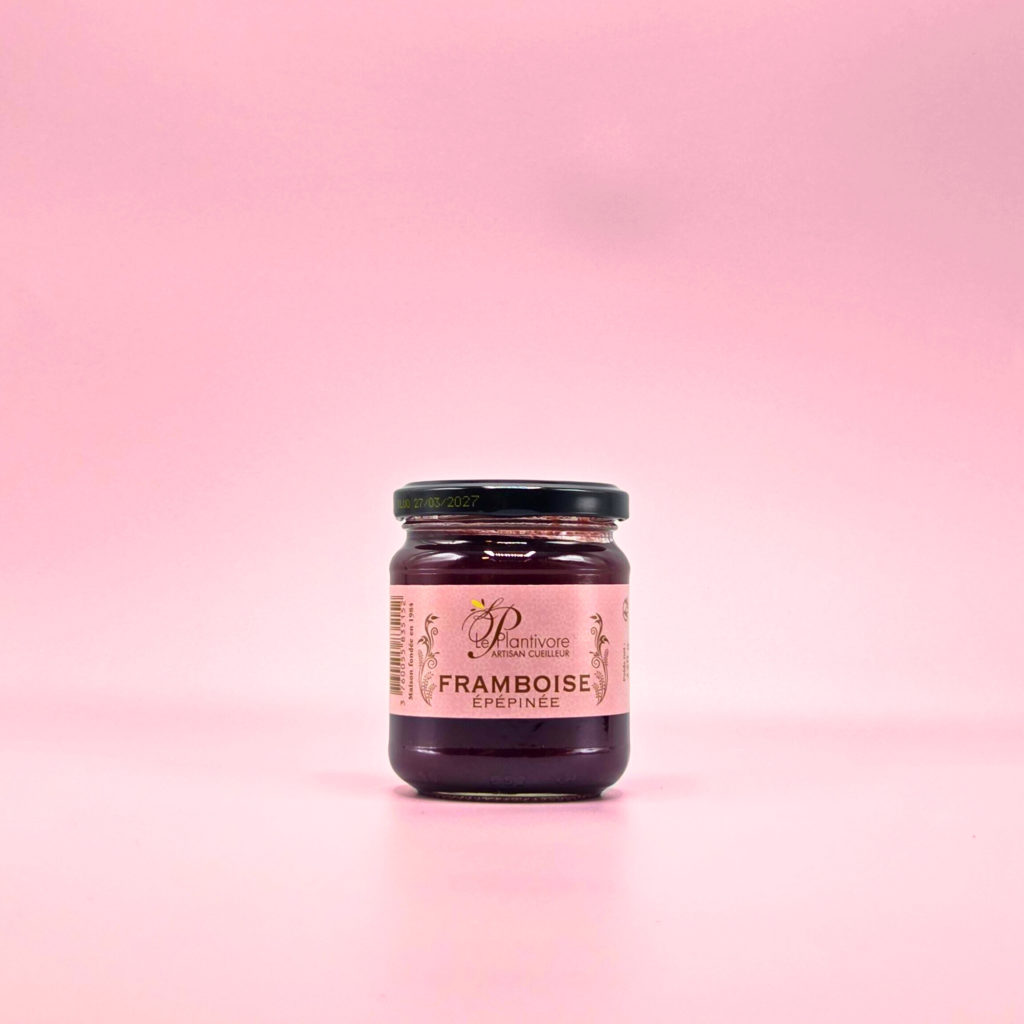 Confiture de Framboise épépinée artisanale plantivore francaise