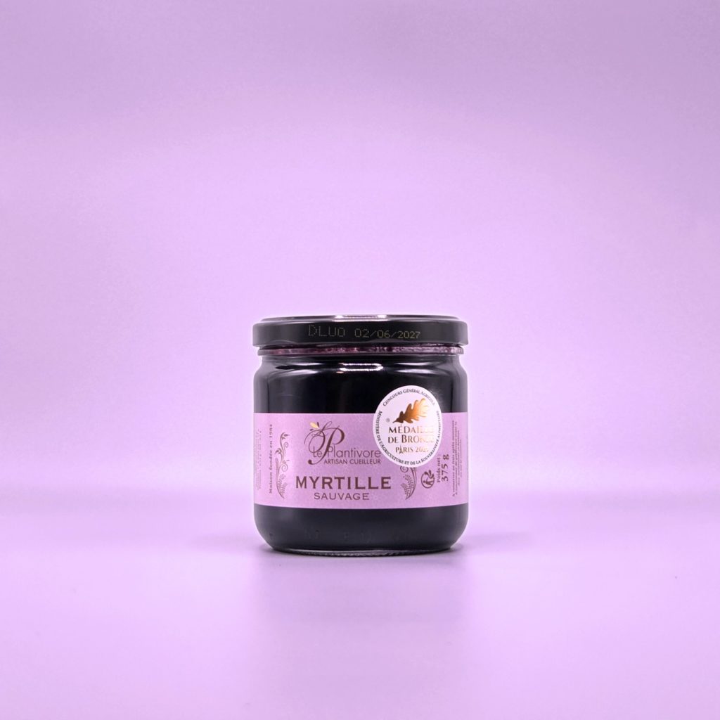Confiture de Myrtille Sauvage médaille d'or paris artisan confiturier français le plantivore