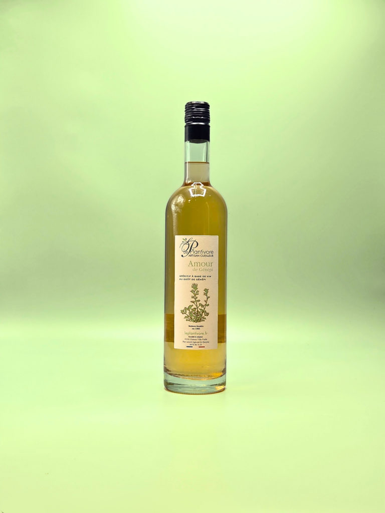 amour de génépi apéritif artisanal liqueur vin cueillette artisan le plantivore