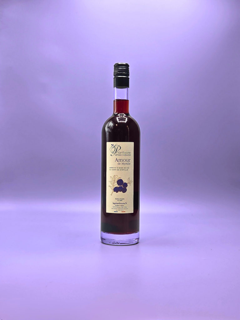 amour de myrtille sauvage liqueur apéritif vin blanc plantivore artisan cueilleur hautes alpes