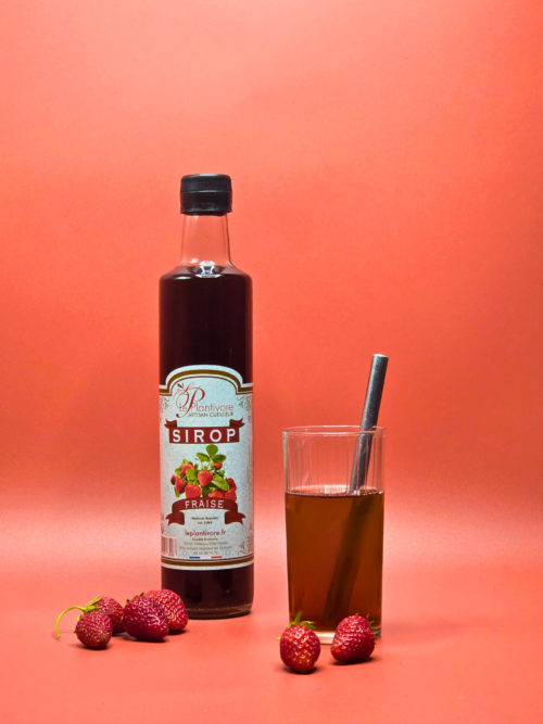 sirop artisanal de fraise agriculture raisonnée cueillette artisanat français le plantivore