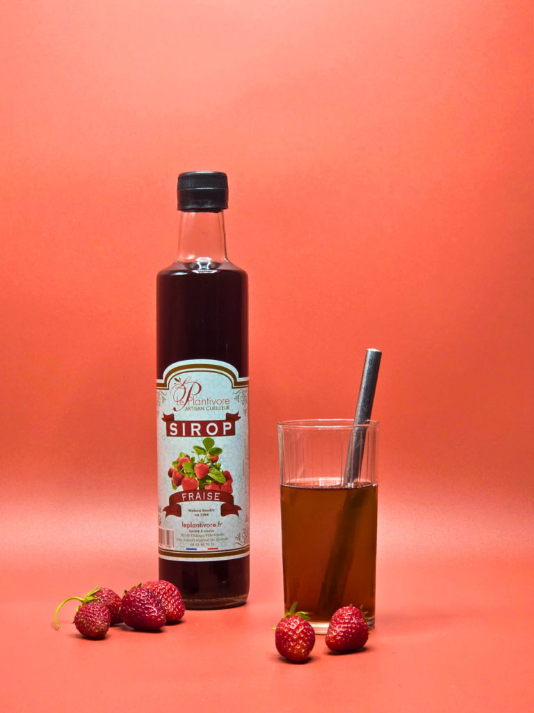 sirop artisanal de fraise agriculture raisonnée cueillette artisanat français le plantivore