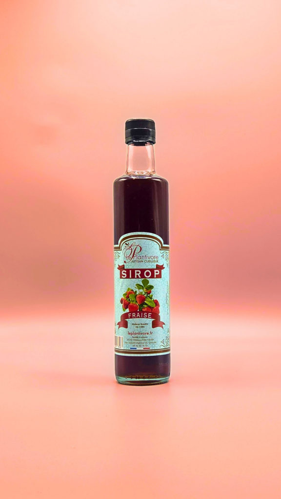 sirop artisanal de fraise agriculture raisonnée cueillette artisanat français le plantivore
