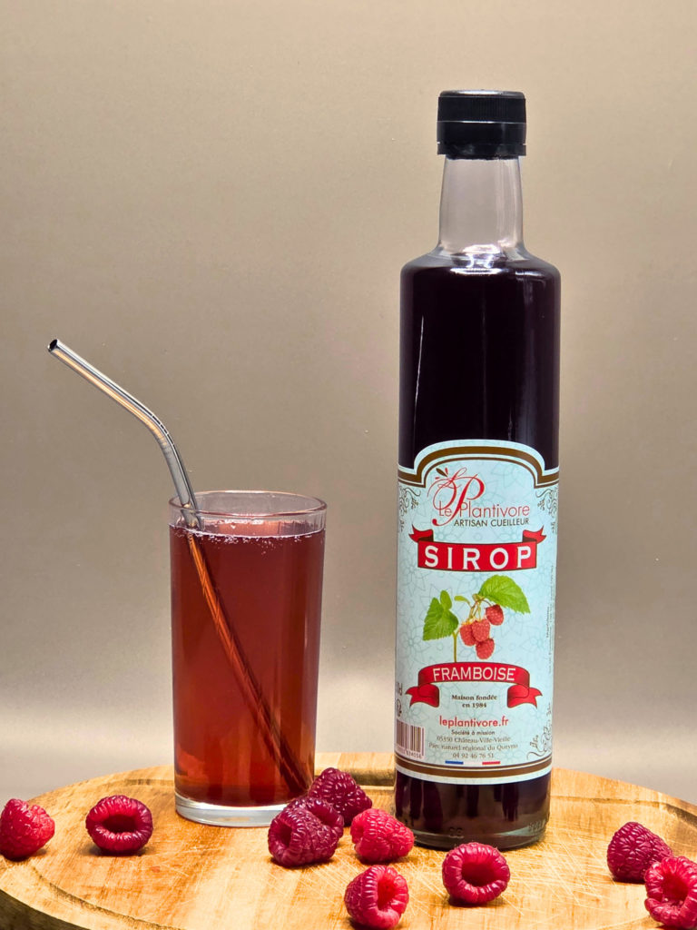 Sirop Artisanal de Framboise artisan cueilleur le plantivore