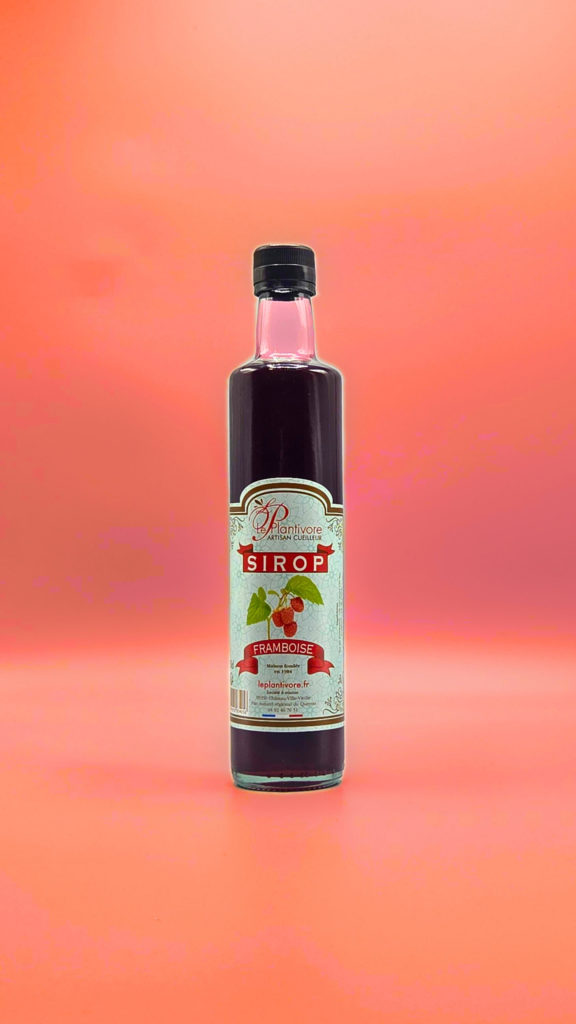 Sirop Artisanal de Framboise artisan cueilleur le plantivore