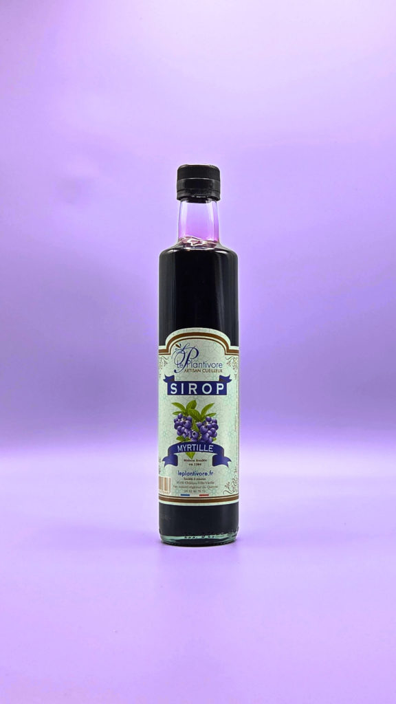 sirop artisanal de myrtille sauvage artisan cueilleur le plantivore hautes alpes