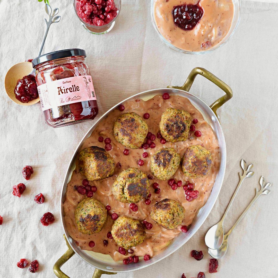 Boulettes aux 3 viandes de Pays et sauce à la confiture d’Airelle